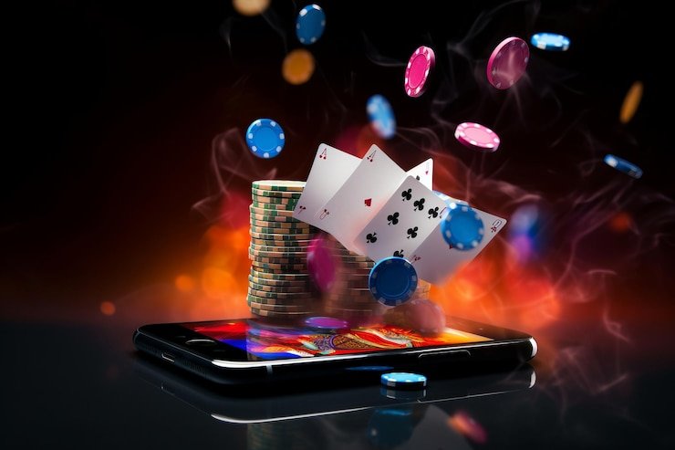 Meja Texas Hold'em Bonus dengan dealer dan kartu di studio vrif